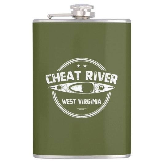 Cheat River, West Virginia Flachmann (Vorderseite)