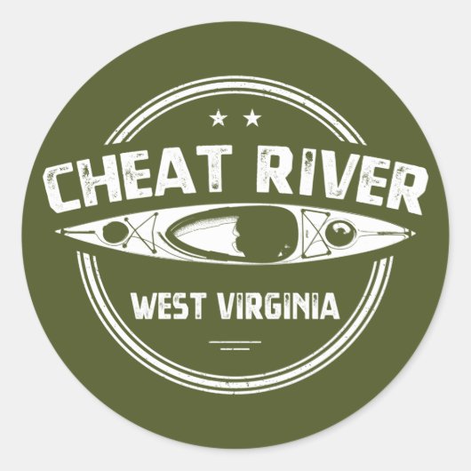 Cheat River, West Virginia Runder Aufkleber (Vorderseite)