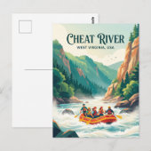 Cheat River, West Virginia, USA Postkarte (Vorne/Hinten)