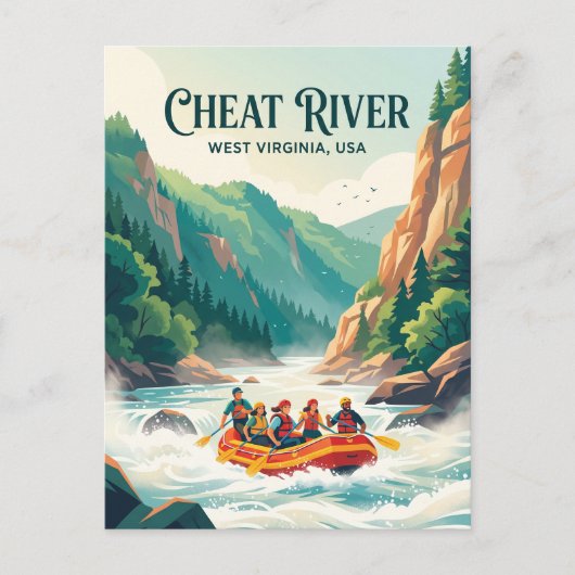 Cheat River, West Virginia, USA Postkarte (Vorderseite)