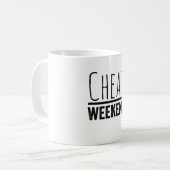 Cheat Weekend - Funny Gym Redewendungen Kaffeetasse (Vorderseite Links)