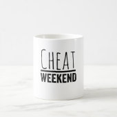 Cheat Weekend - Funny Gym Redewendungen Kaffeetasse (Mittel)