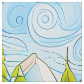 Cheater Quilt Playful Mountain Wiese Panel Stoff (Muster)