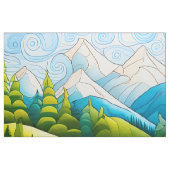 Cheater Quilt Playful Mountain Wiese Panel Stoff (Fat Quarter (45,7 x 55,9 cm))
