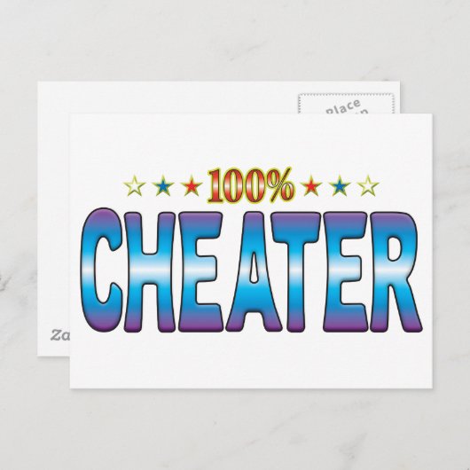 Cheater Star Tag V2 Postkarte (Vorne/Hinten)
