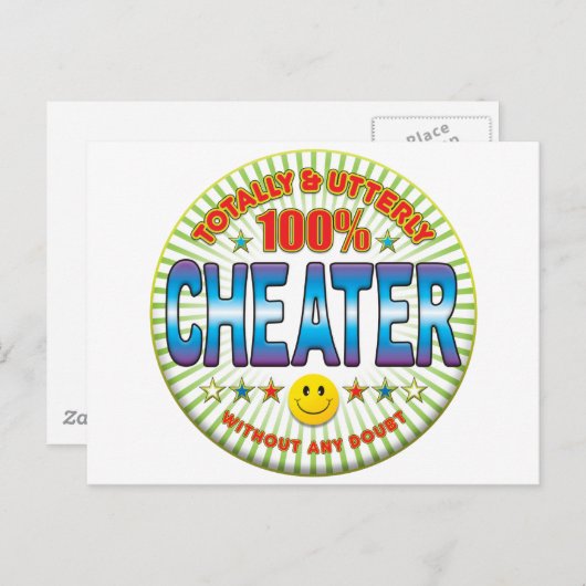 Cheater Totally Postkarte (Vorne/Hinten)