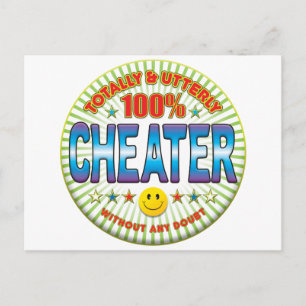 Cheater Totally Postkarte