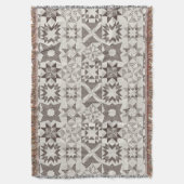 Cheater Traditionelle Patchwork Stars Quilt Black Decke (Vorderseite Vertikal)
