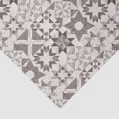 Cheater Traditionelle Patchwork Stars Quilt Black Seidenpapier (Ausschnitt)