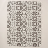 Cheater Traditionelle Patchwork Stars Quilt Black Sherpadecke (Vorderseite)