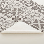 Cheater Traditionelle Patchwork Stars Quilt Black Sherpadecke (3/4)