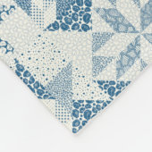 Cheater Traditionelle Patchwork Stars Quilt Blue Fleecedecke (Ecke)