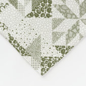 Cheater Traditionelle Patchwork Stars Quilt Green Fleecedecke (Ecke)