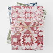 Cheater Traditionelle Patchwork Stars Quilt Mixed Geschenkpapier Set (Beispiel)