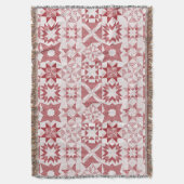 Cheater Traditionelle Patchwork Stars Quilt Red Decke (Vorderseite Vertikal)