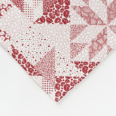 Cheater Traditionelle Patchwork Stars Quilt Red Fleecedecke (Ecke)