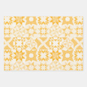 Cheater Traditionelle Patchwork Stars Quilt White Geschenkpapier Set (Vorderseite 3)