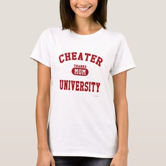 Cheater University Parody Uni Athletic Dept T-Shirt (Vorderseite)