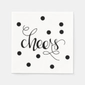 Cheats Cocktail Napkins Set Schwarz und Weiß Serviette (Vorderseite)