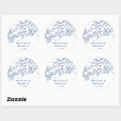 Chebeague Island Maine Karte Gastgeschenk Hochzeit Runder Aufkleber (Blatt)