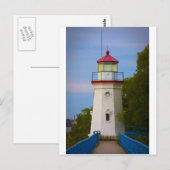 Cheboygan Lighthouse #6548 Postkarte (Vorne/Hinten)