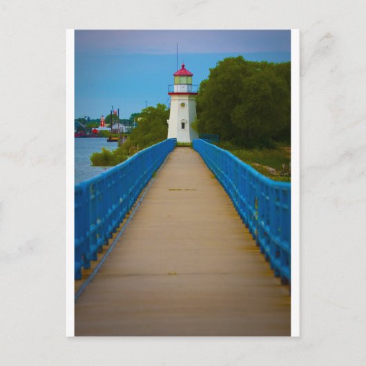 Cheboygan Lighthouse #6557 Postkarte (Vorderseite)