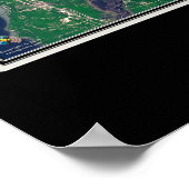 Cheboygan Michigan From Space Satellite Map Poster (Ecke)