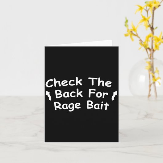 Check Back For Rage Bait Funny Meme Gift  Karte (Gelbe Blume)