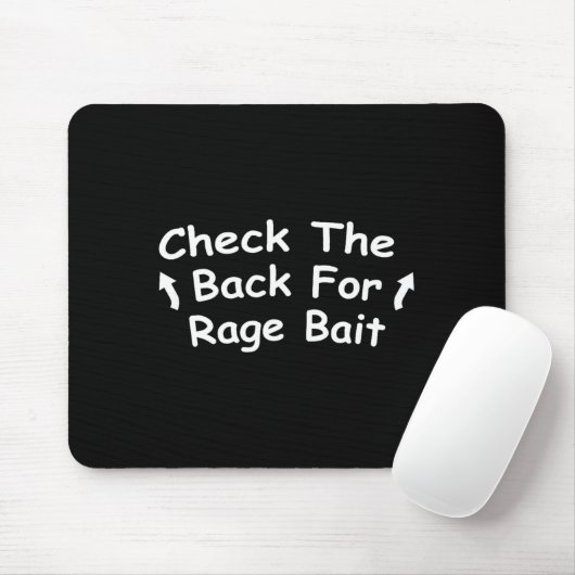 Check Back For Rage Bait Funny Meme Gift Mousepad (Mit Mouse)