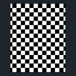 Check Black White Checkered Pattern Checkerboard Poster<br><div class="desc">Checkered Pattern – Black and white checkerboard.</div>