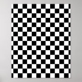 Check Black White Checkered Pattern Checkerboard Poster (Vorne)