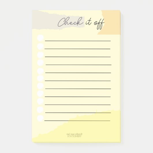 Check it off Notepad Post-it Klebezettel (Vorderseite)