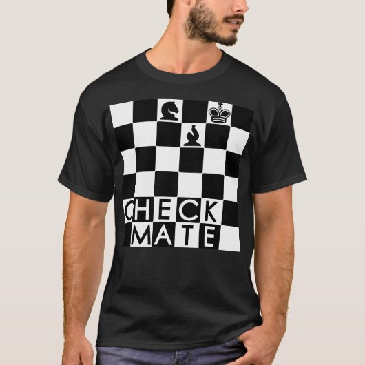 Check Mate Checkerboard Chess Checker Game T-Shirt (Vorderseite)