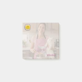 CHECK MEO White Cat with Headphones – Personalized Post-it Klebezettel