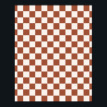 Check Rust Checkered Terracotta Checkerboard Poster<br><div class="desc">Checkered Pattern – Earth tones terracotta checkerboard.</div>