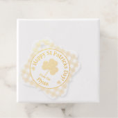 Check St Patricks Shamrock NAME Geschenkanhänger (Mit Box)