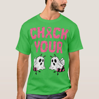 Check Your Boo Bees Breast Cancer Halloween Pink R T-Shirt
