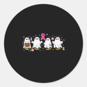 Check Your Boo Bees Funny Breast Cancer  Runder Aufkleber (Vorderseite)