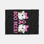 Check Your Ees Boo Bees Breast Cancer Halloween Gh Fleecedecke (Vorderseite (Horizontal))