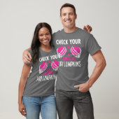 Check Your Pumpkins Funny Breast Cancer Awareness T-Shirt (Unisex)