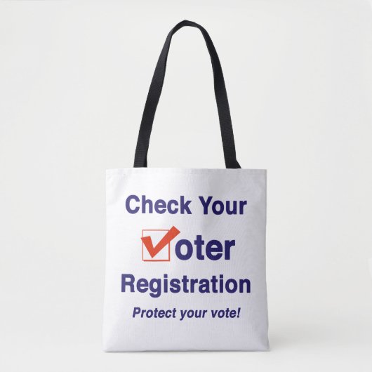 Check Your Voter Registration 2024 Election Tasche (Vorderseite)