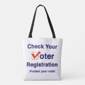 Check Your Voter Registration 2024 Election Tasche (Rückseite)