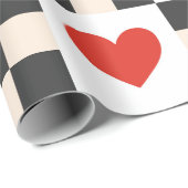 Checkboard Hearts Geschenkpapier (Rolleneckpunkt)