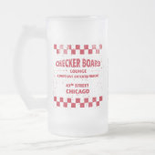 Checkboard Lounge Chicago Mattglas Bierglas (Links)