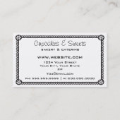Checkboard Pink Cupcake Bakery Business Card Visitenkarte (Rückseite)