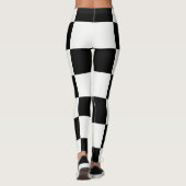 Checkboard ~ Schach~ Square Design Schwarz/Weiß* Leggings (Rückseite)