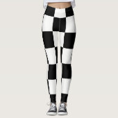 Checkboard ~ Schach~ Square Design Schwarz/Weiß* Leggings (Vorderseite)