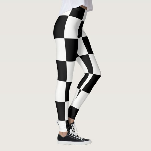 Checkboard ~ Schach~ Square Design Schwarz/Weiß* Leggings (Rechts)