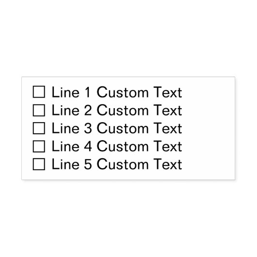 Checkbox für herkömmliche benutzerdefinierte Busin Permastempel (Design)