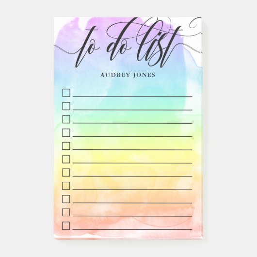 Checkbox für Rainbow-Wash Post-it Klebezettel (Vorderseite)